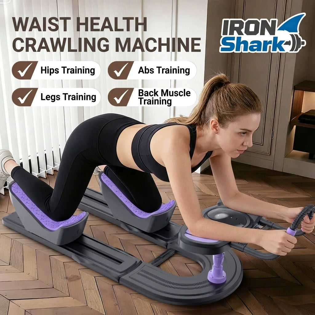 Adjustable Abdominal Crawler Trainer, Ergonomic Core & Full-Body Workout Machine with Phone Holder for Home Gym